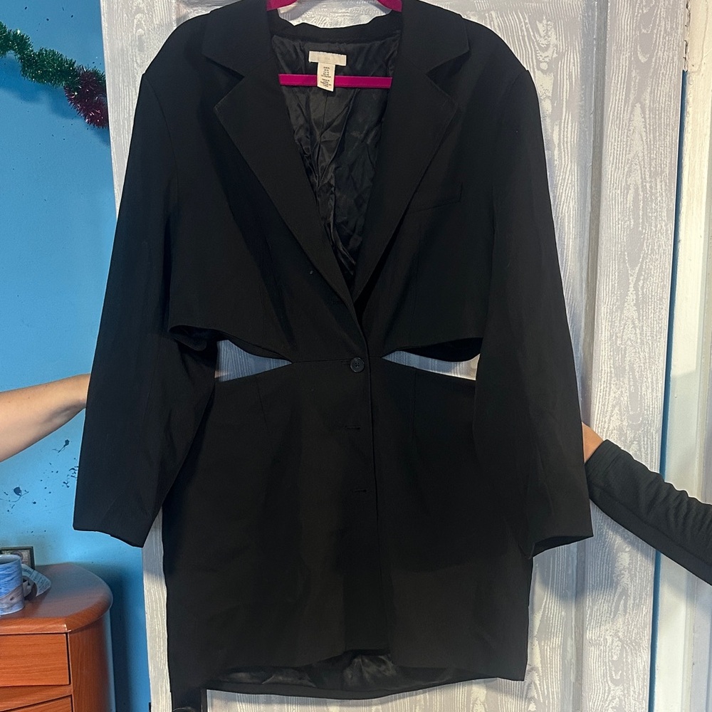 Elegant Black Women's Blazer Dress